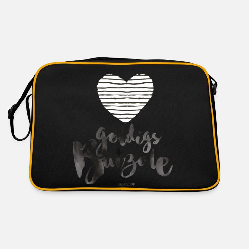 goldigs Butzale Stripes - Retro Tasche - Schwarz/Gold