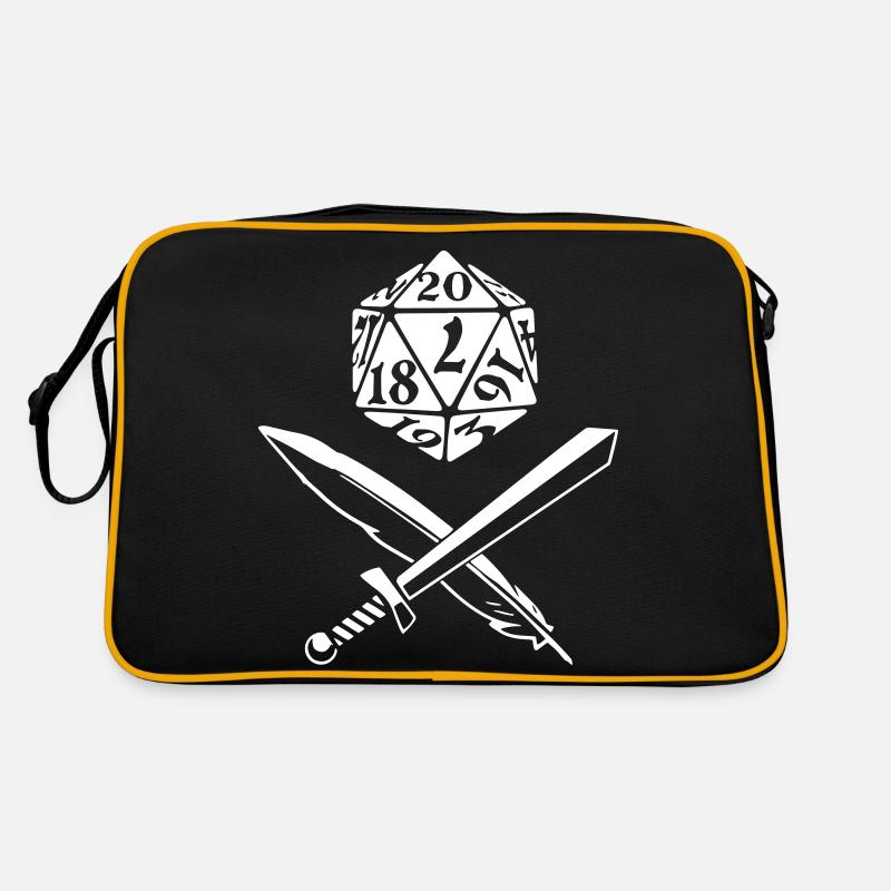 W20 Cube Plume Épée Sac Retro