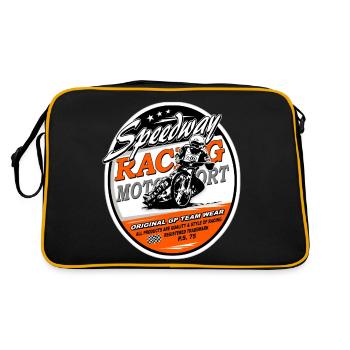 Speedway Racing - Retro Tasche - Schwarz/Gold - Hinten
