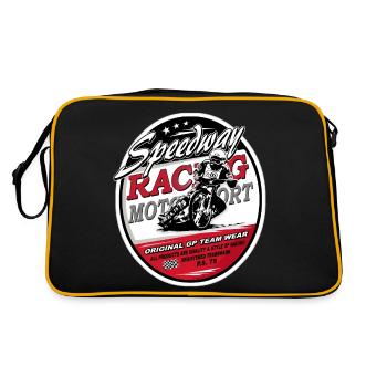Speedway Racing_AAA - Retro Tasche - Schwarz/Gold - Hinten