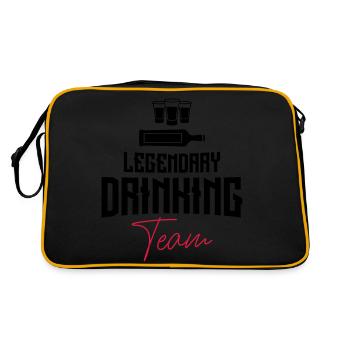 drinking team legendary shots - Retro Tasche - Schwarz/Gold - Hinten