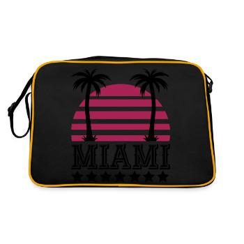 miami - Retro Tasche - Schwarz/Gold - Hinten