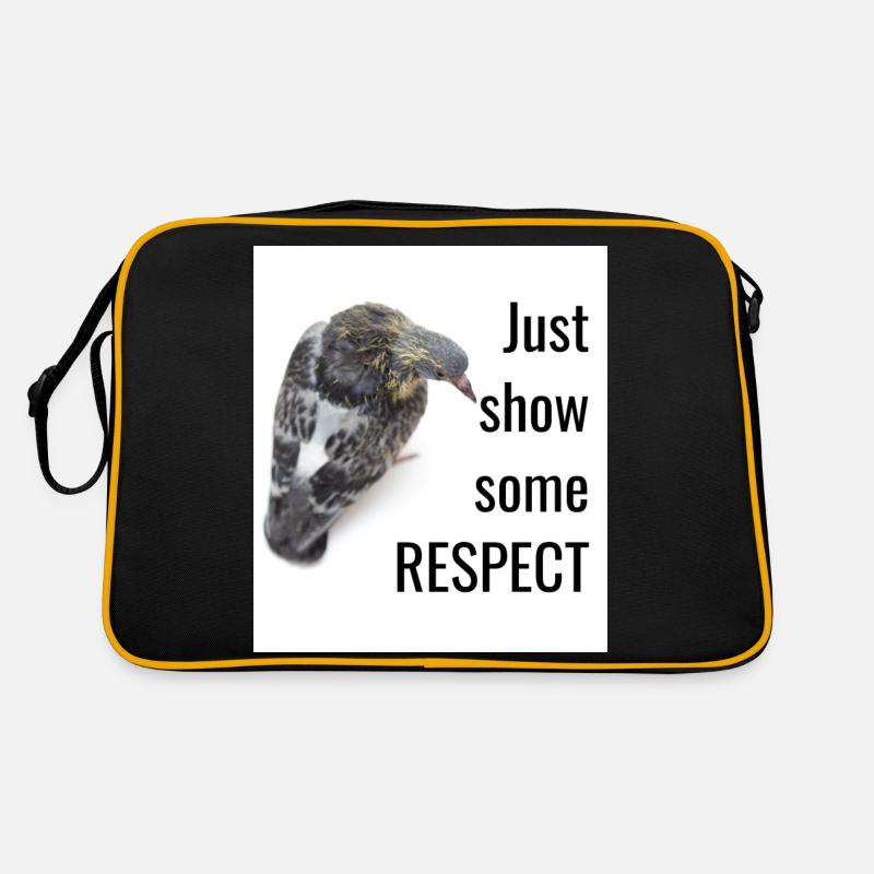 Show some RESPECT - Retro Tasche - Schwarz/Gold