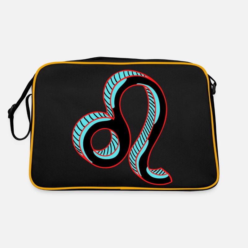 Sternzeichen Löwe Design Retro Tasche