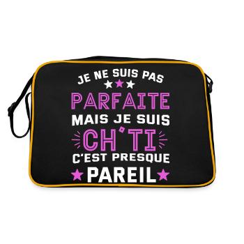 Je ne suis pas parfaite mais je suis chti cadeau - Sac Retro - noir/or - Dos