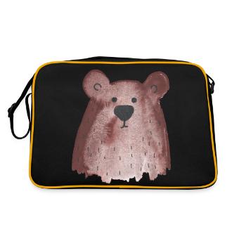 Bär Heiner - Retro Tasche - Schwarz/Gold - Hinten