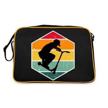 Stunt Scooter Kinder Stunt Roller Tretroller Scoot - Retro Tasche - Schwarz/Gold - Hinten