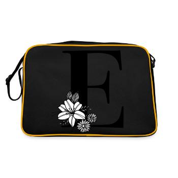 Letter E - Retro Bag - black/gold - Back