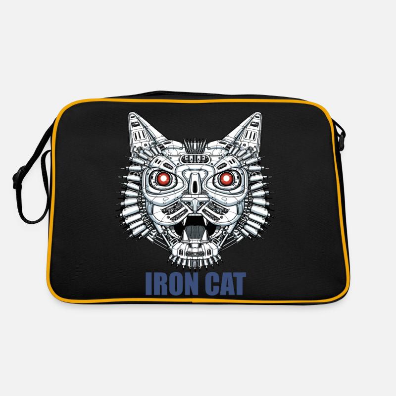 Roboter Katze Retro Tasche