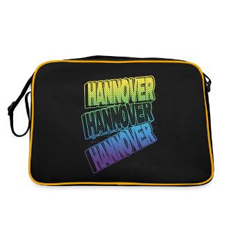 Hannover Germany City Font Skyline Home - Retro Bag - black/gold - Back