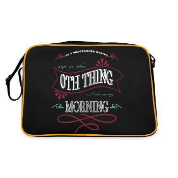 programming language - Retro Bag - black/gold - Back