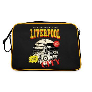 Liverpool Angleterre UK City Skyline Vintage Rétro - Sac Retro - noir/or - Dos