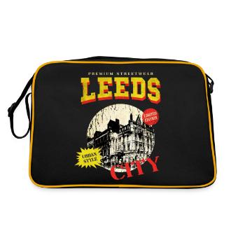 Leeds Angleterre UK City Skyline Vintage Rétro - Sac Retro - noir/or - Dos