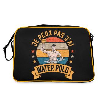 J’Peux Pas j’Ai Water Polo Humour Piscines Drole - Sac Retro - noir/or - Dos