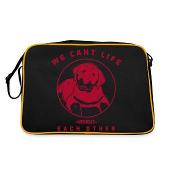 La vie sans l’autre (fuchsia) - Sac Retro - noir/or - Dos