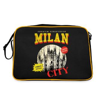 Milan Milan Italie Ville Skyline Vintage Rétro - Sac Retro - noir/or - Dos
