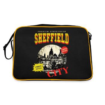 Sheffield Angleterre UK City Skyline Vintage Rétro - Sac Retro - noir/or - Dos