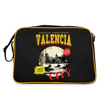 Valence Espagne Ville Skyline Vintage Rétro - Sac Retro - noir/or - Dos