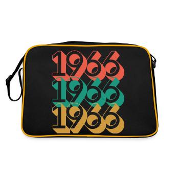 Anniversaire année 1966 / Vintage 1966 - Sac Retro - noir/or - Dos