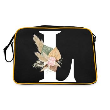 lettre L fleuris - Sac Retro - noir/or - Dos