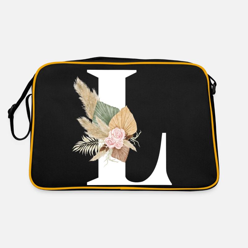 lettre L fleuris Sac Retro
