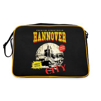 Hannover Germany City Skyline Vintage Retro - Retro Bag - black/gold - Back