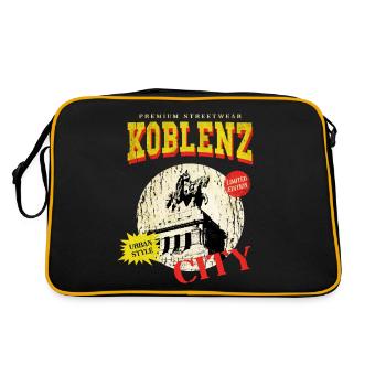 Coblence Allemagne City Skyline Vintage Rétro - Sac Retro - noir/or - Dos