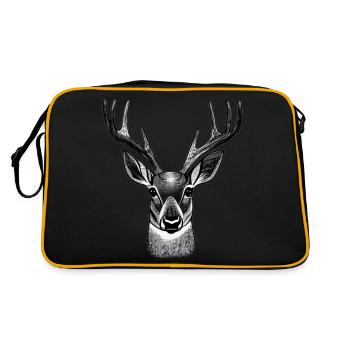 Tête de cerf en automne Bois de cerf Buck Fawn - Sac Retro - noir/or - Dos