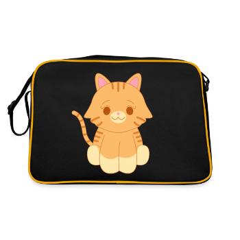Chat roux - Sac Retro - noir/or - Dos