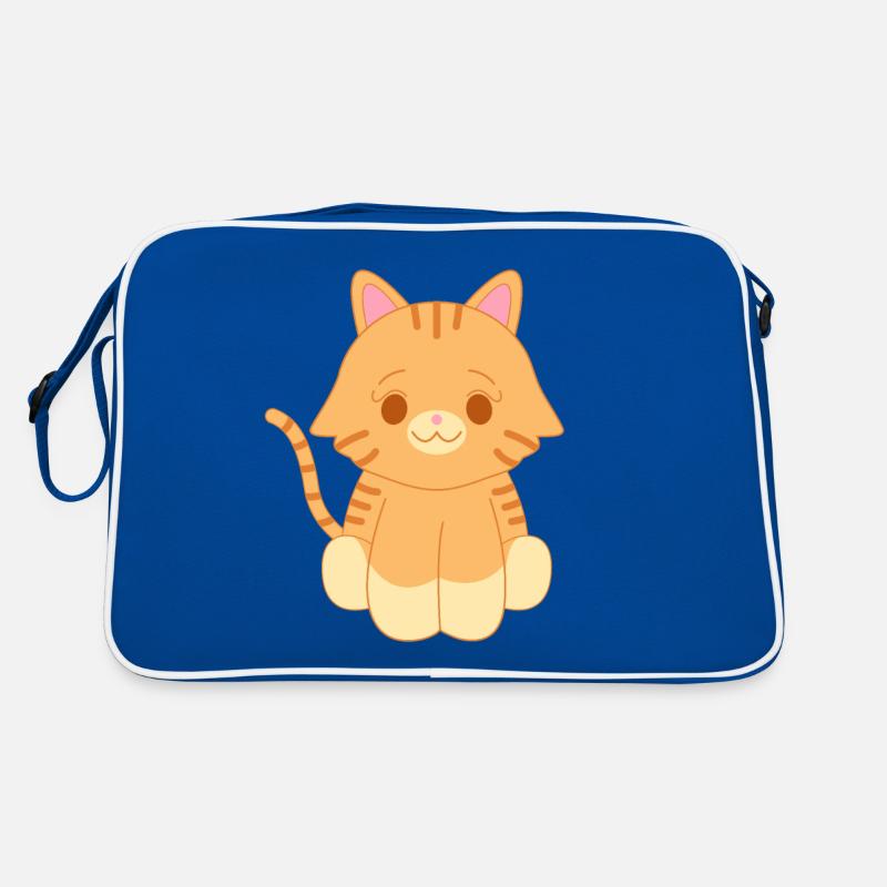 Rote Katze Retro Tasche