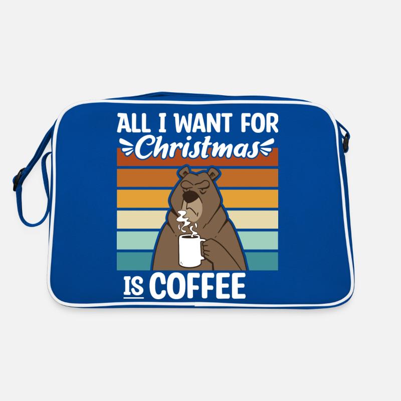 Bear funny saying Christmas Retro Bag