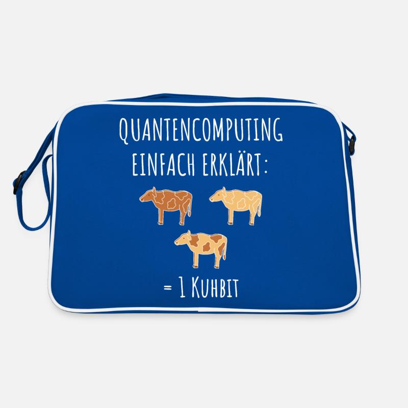 Quantencomputing mit Kühen Lustig Geschenk Kuhbit Retro Tasche