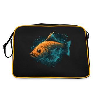 Tête de poisson - Sac Retro - noir/or - Dos