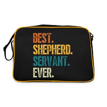 BEST SHEPHERD SERVANT EVER - Retro Bag - black/gold - Back