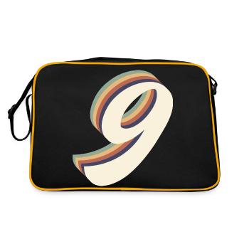 Vintage 9th Anniversary - Retro Bag - black/gold - Back