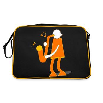 The saxophone player - Retro Bag - black/gold - Back