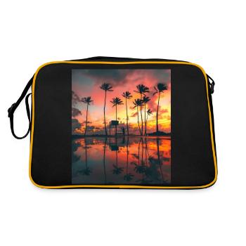 Captivating Sunsets: Beauty of Nature on Display - Retro Bag - black/gold - Back