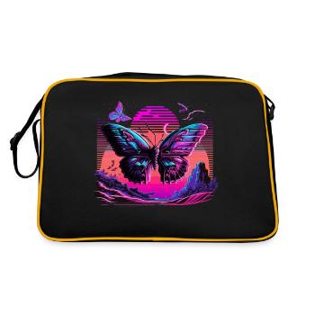 Butterfly in Technicolor Dream - Retro Bag - black/gold - Back