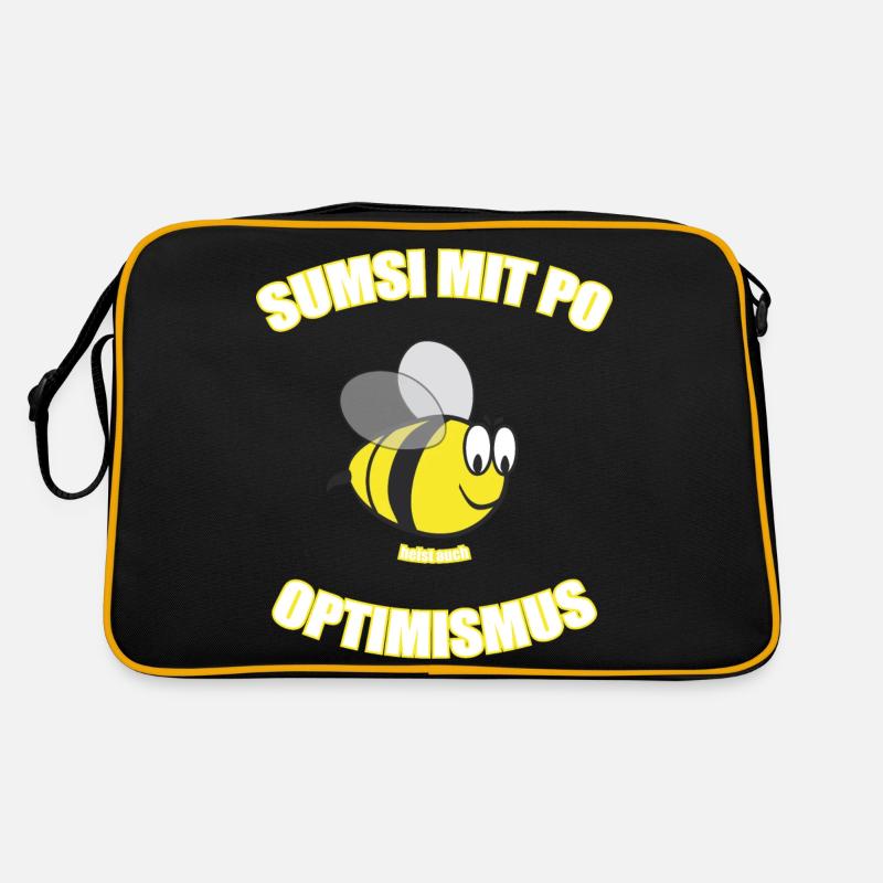 Sumsi mit Po - Retro Tasche - Schwarz/Gold