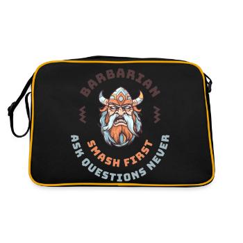 Barbarian in RPG Smash First Ask Questions Never - Retro Bag - black/gold - Back