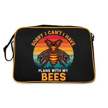 Beekeeping Beekeeping Course Beekeepers' Association Honey Bee Beekeepers - Retro Bag - black/gold - Back