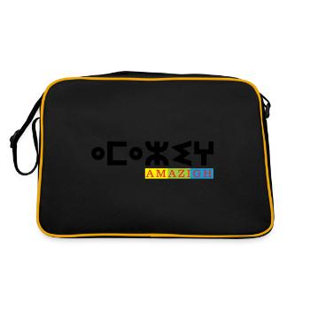 AMAZIGH SYMBOLE BERBERE Z IMAZIGHEN BIJOU KABYLE - Sac Retro - noir/or - Dos