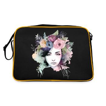 Femme aux fleurs - Sac Retro - noir/or - Dos