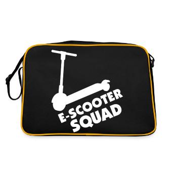 E-Scooter Roller Scooter - Retro Tasche - Schwarz/Gold - Hinten