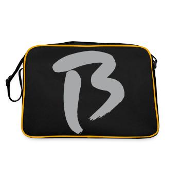 B - Lettre initiale - Sac Retro - noir/or - Dos