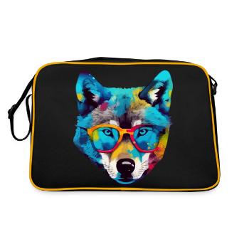 Bil le loup à lunettes - Sac Retro - noir/or - Dos