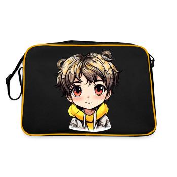 Manga Japon Dessin - Sac Retro - noir/or - Dos