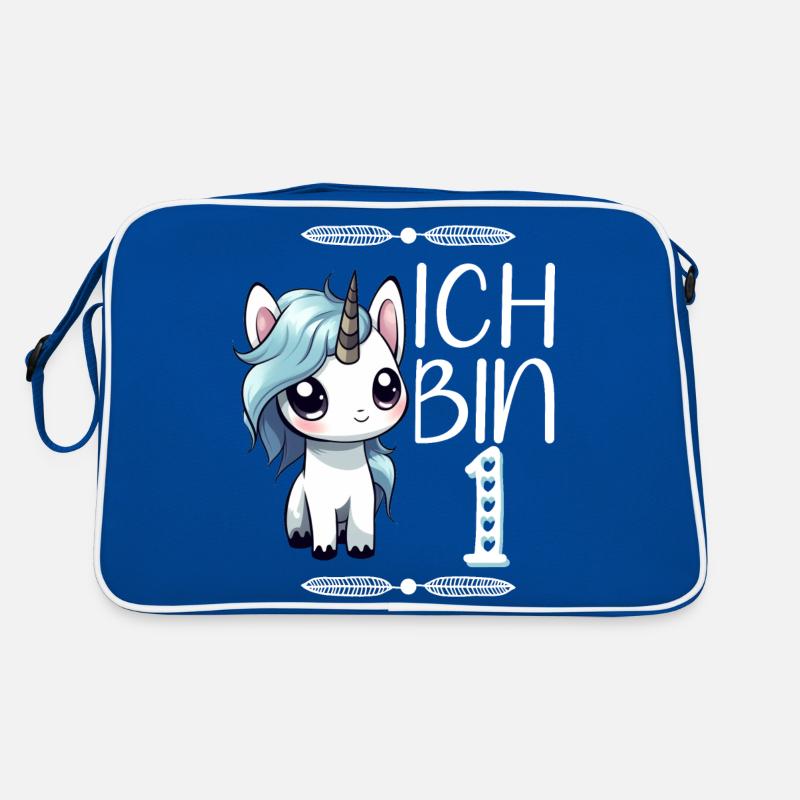 Einhorn Ich Bin 1 Retro Tasche