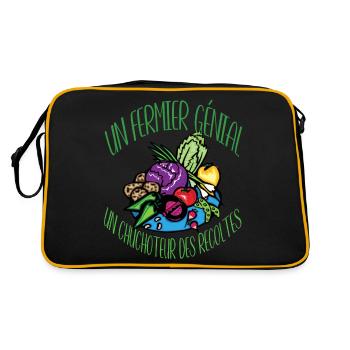 Un fermier génial un chuchoteur des cultures - Sac Retro - noir/or - Dos