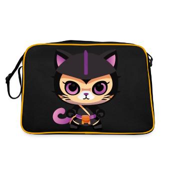Ninja Cat Purple Kitty - Sac Retro - noir/or - Dos